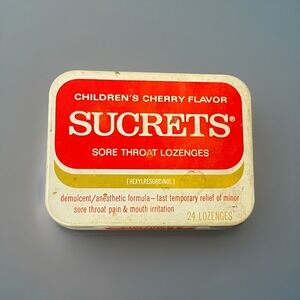 VTG Scucrets Children's Cherry Flavor Tin‎ Can